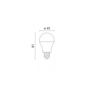 ΛΑΜΠΤΗΡAΣ LED E27 7W 3000K round - Image 2