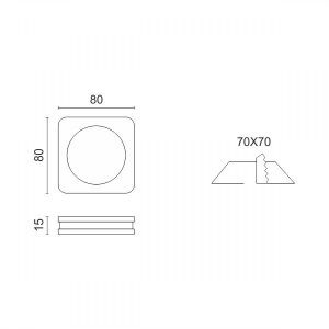 ΧΩΝΕΥΤΟ LED ΟΡΟΦΗΣ ΣΤΕΓΑΝΟ 6W 4000K - Image 2