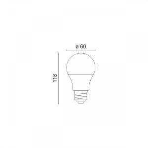 ΛΑΜΠΑ LED SMD ΚΟΙΝΗ 12W  4000K Ε27 - Image 2