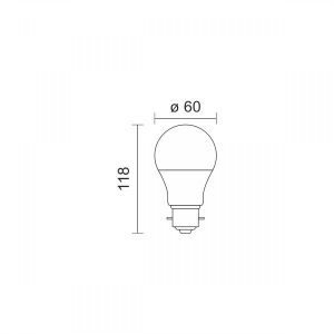 ΛΑΜΠΤΗΡAΣ LED B22 10W 6000K - Image 2