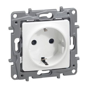 Πρίζα Σούκο 2M Με ασφάλεια παιδιών 16A 230V Λευκή IP20 - Image 1