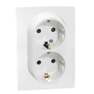 Πρίζα Σούκο 4M Με ασφάλεια παιδιών 16A 230V Λευκή IP20 - Image 1