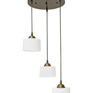 DRUM/14 PENDEL 3/L WHITE-GOLD ΚΡΕΜΑΣΤΟ - Image 1